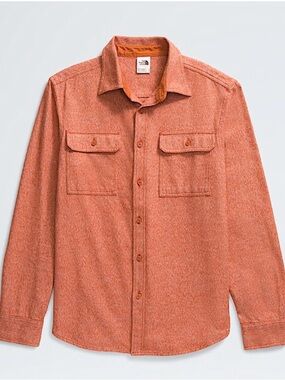 The North Face Arroyo Flannel Earthen Copper LS  Shirt - Men Small- NWT